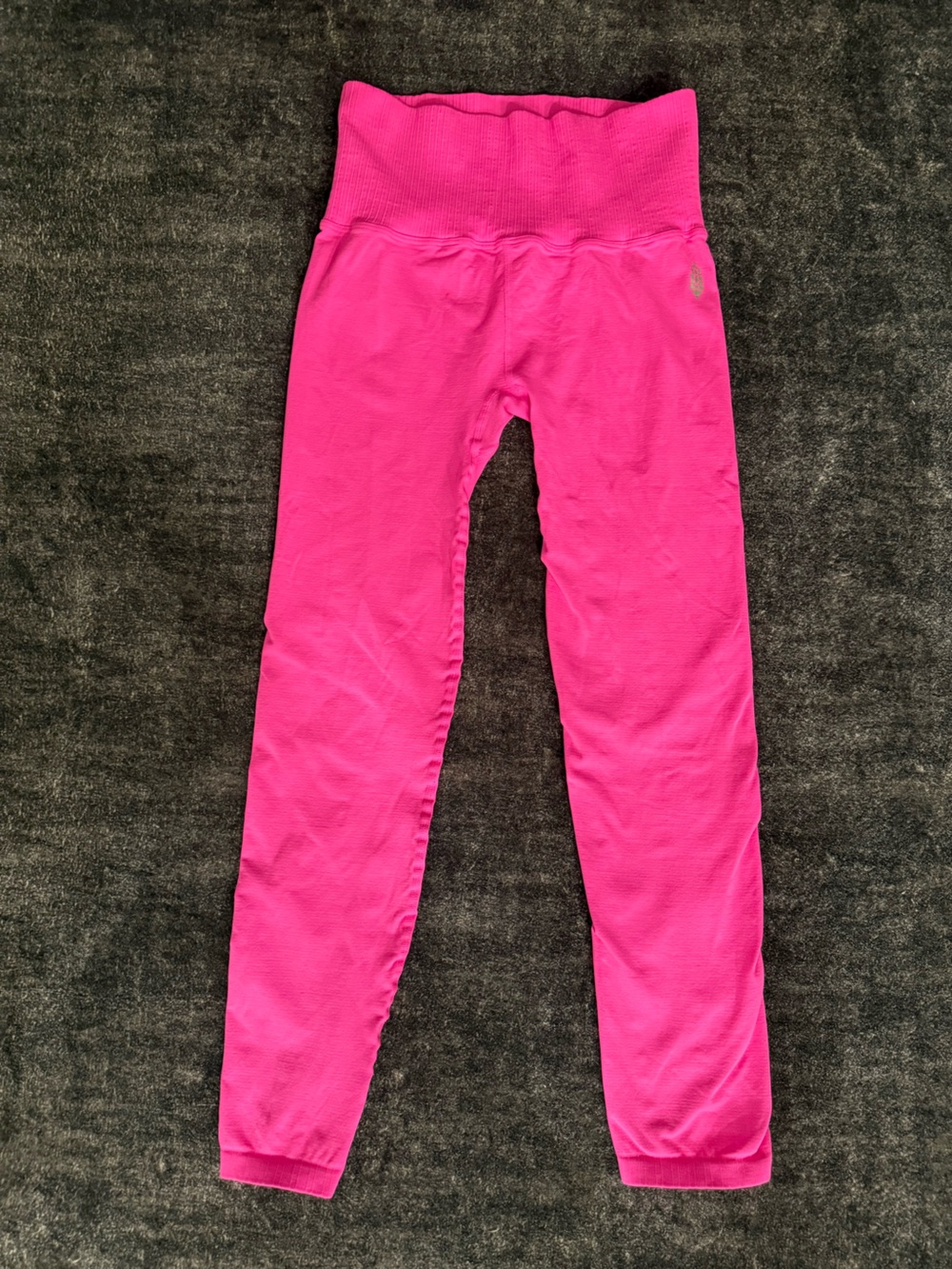 Free People Neon Pink High-Rise Leggings